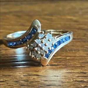 Sapphire and diamond ring
